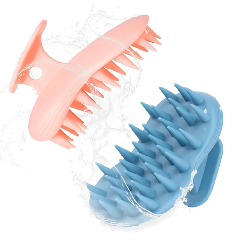 Factory Customized Handle Comfortable Super Soft Hair Silicone Scalp Massager Shampoo Brush