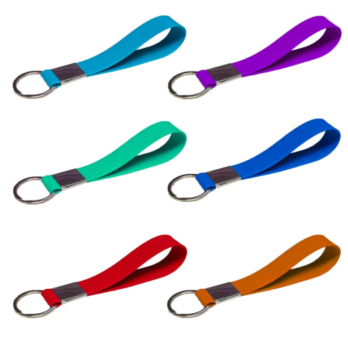Custom Colorful Printing Key Holder Keychain Bracelet Silicone Wristband Keyring with logo
