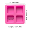 Custom 4-caviey square Shape Silicone Soap Mold Aromatherapy Handicraft Making Mold Bath Room Supplies