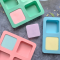 Custom 4-caviey square Shape Silicone Soap Mold Aromatherapy Handicraft Making Mold Bath Room Supplies