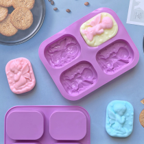 Custom 4-Hole Boy or Girl Angel Shape Fondant Silicone Soap Mold Food Grade Cake Decorating Mold Handmade DIY Cake Tools