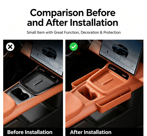 Deepal S05 Silicone Center Console Pad, Anti-Scratch Wear Resistant Storage Organizer Tray Liners, Car Interior Upgrade Accessories