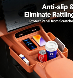 Deepal S05 Silicone Center Console Pad, Anti-Scratch Wear Resistant Storage Organizer Tray Liners, Car Interior Upgrade Accessories