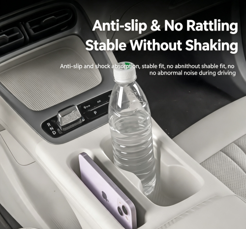 Center Console Anti-Slip Protective Mat for Geely EX2 (Galaxy Starwish), Cup Holder Pad, Storage Slot Liner for Phone & Small Items, Car Interior Decoration Accessories