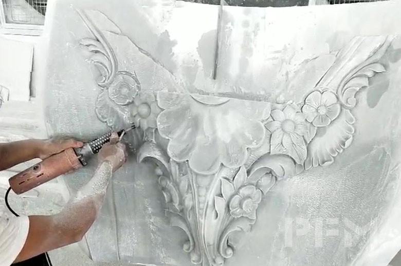 hand carving marble fountain