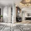 New Classic Luxury Villa Design for lobby living room dinning