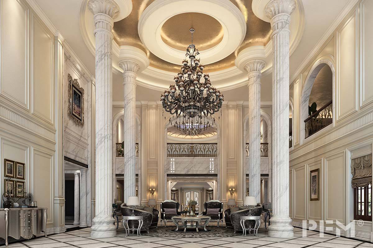 luxury classic lobby design columns