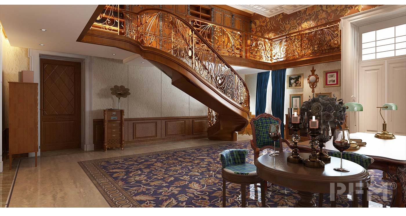 classic manor livingroom design