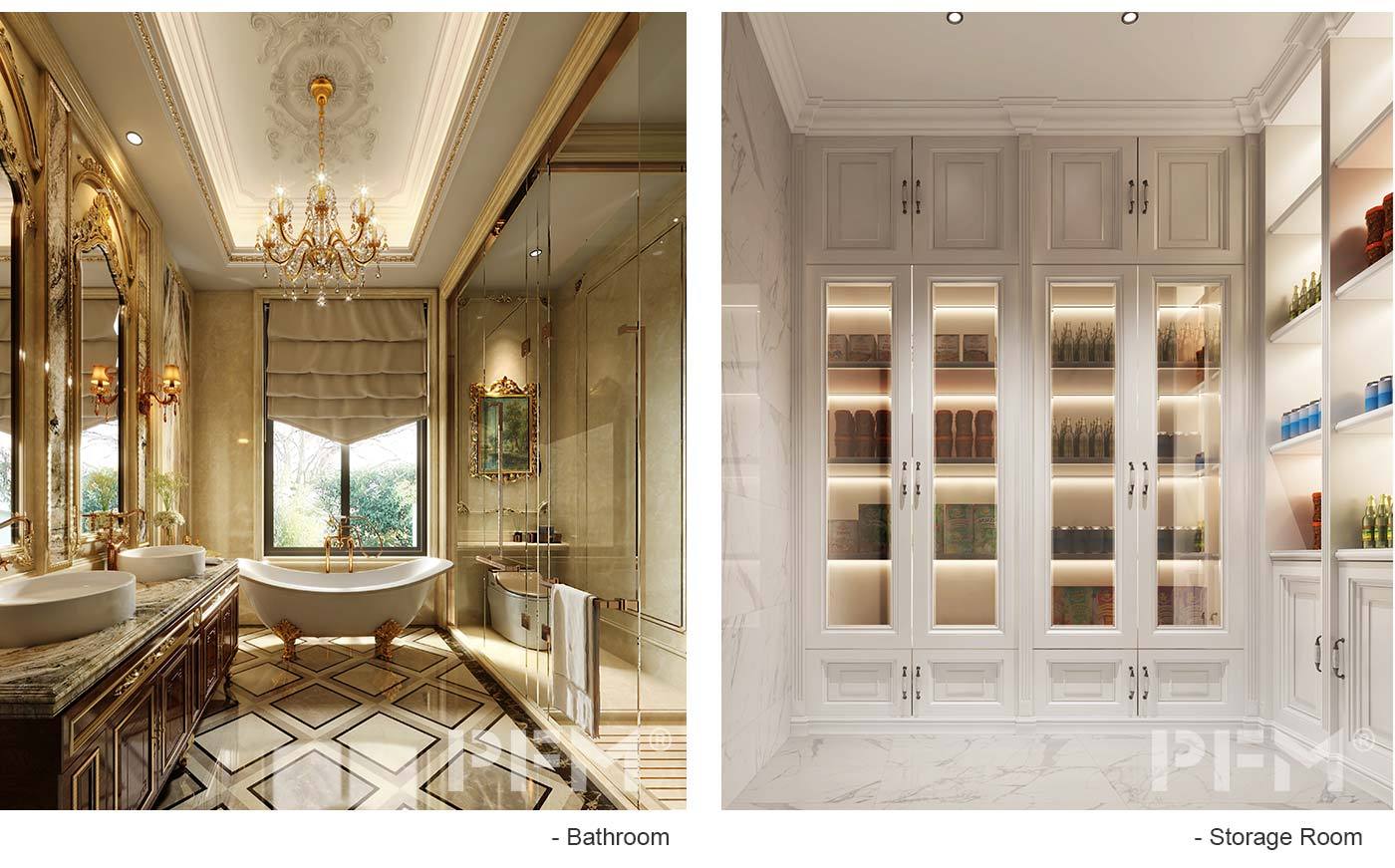 royal bathroom storage room design