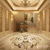 Luxury Royal Palace Gold Handrail Staircase Design for lobby