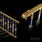 Customized Luxury Indoor Royal  Staircase Handrail Brass Crystal Metal Stairs Railing handrail