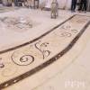 Custom high quality majlis flower flooring waterjet marble inlay design
