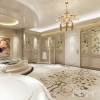 Custom luxury villa bathroom water jet marble inlay royal design for Chechnya project