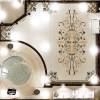 Custom luxury villa bathroom water jet marble inlay royal design for Chechnya project