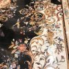 Luxury palace flooring design beige black flower water jet marble for villa interior living room