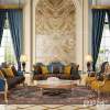 design classic luxury royal blue sofa set royal living room furniture