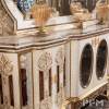 custom classic cream white wood console table hand carved living room furniture