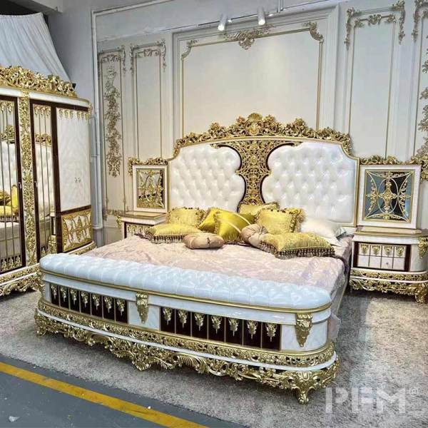 custom wooden royal bed manufacture price luxury bedroom classic furniture design