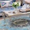 royal blue sofa set classic villa living room decor luxury wooden furniture