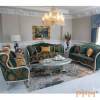luxury living room royal blue sofa set royal classic villa decor wooden furniture