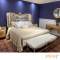 PFM custom royal blue wooden frame bed classic designs luxury furniture