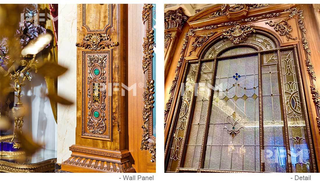 royal interior wooden panel