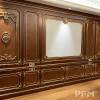 PFM custom royal solidcarved wooden decorative wall panel for villa paneling