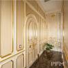 Royal paneling manufacturer custom interior white wood carved wall panel for villa project