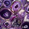 Villa decor backlit purple agate slab polish table