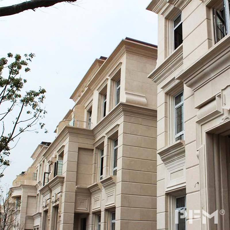 Sinai Pearl beige limestone wall stone exterior cladding for villa