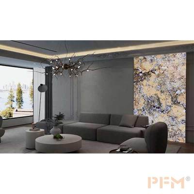 Factory granite price Brazil delicatus white | snow mountain silver fox granite slab backlit wall for interior decor