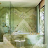 custom translucent green onyx wall tiles backlit marble slab panel | flooring for villa decor