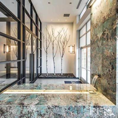 Brazil amazonite green quartzite slab backlit amazon marble price natural stone for restaurant wall