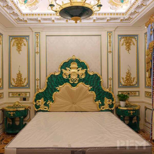 customize neo classic king size bed royal palace solid wood bedroom furniture interior decor