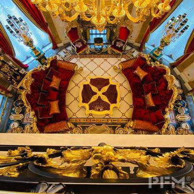 luxury villa decor royal living room red sofa sets hom classic furniture for wholesale