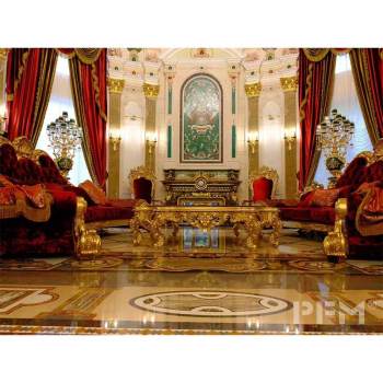 luxury villa decor royal living room red sofa sets hom classic furniture for wholesale