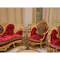 Royal hom furniture living room classic palace solid wood red sofa set interior decor