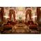 Royal hom furniture living room classic palace solid wood red sofa set interior decor