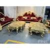 customize luxury royal sofa set design classic livingroom velvet wooden red sofa furniture for villa decor