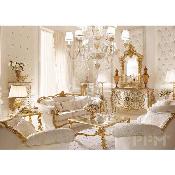 villa decor project Franch style royal living room royal sofa set for wholesale
