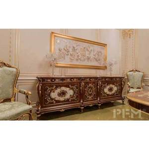luxury royal carved wood tv stand console table Tv cabinet livingroom furniture stand