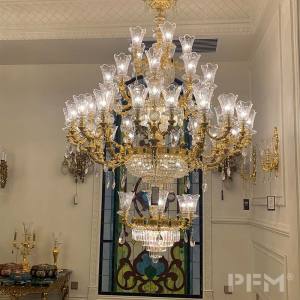 Royal antique brass crystal chandelier vintage chandelier brass aged brass chandeliers antique bronze for wholesale