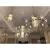 Large antique brass chandelier white translucent crystal aged brass chandelier