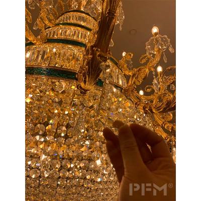 Aged large luxury white translucent crystal chandelier antique vintage brass chandelier forinterior decor