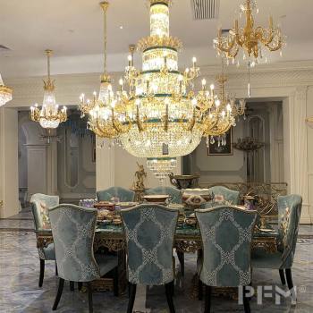 vintage luxury interior decor brass dining room chandelier large aged crystal brass chandelier