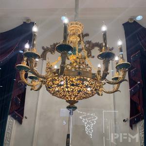 luxury interior decor antique brushed gold brass chandelier traditional entryway crystal brass chandelier