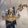 luxury interior decor antique brushed gold brass chandelier traditional entryway crystal brass chandelier