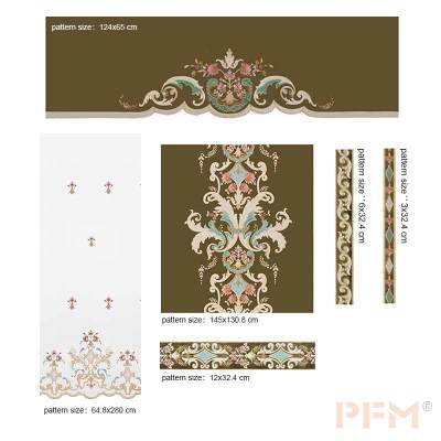 Royal luxury window velvet curtain panels classic living room curtains with swags villa window decoration