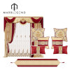 villa interior royal blackout velvet curtains living room swag curtains luxury window Curtain with valance decoration