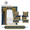 luxury royal blue window curtains decoration classic blackout swag velvet curtain panels for wholesale